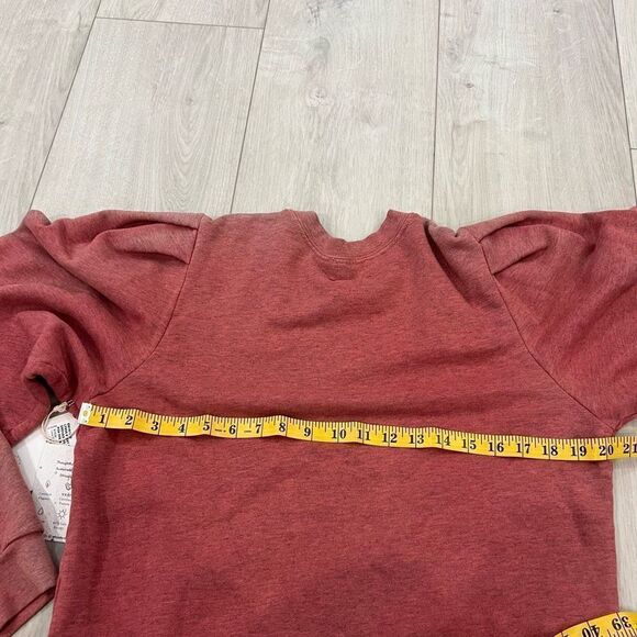 ÉTICA Lysse Pleat Sleeve Top In Grenadine Heather size M - Picture 2 of 10